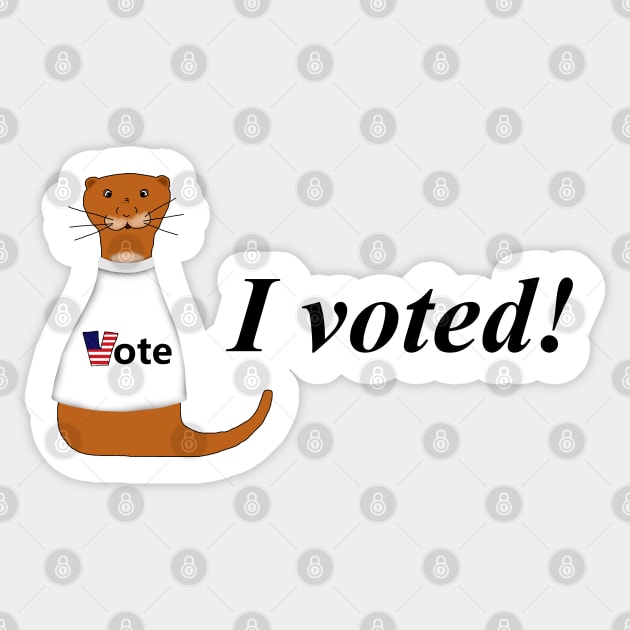 Oliver The Otter I Voted Sticker Sticker by ButterflyInTheAttic